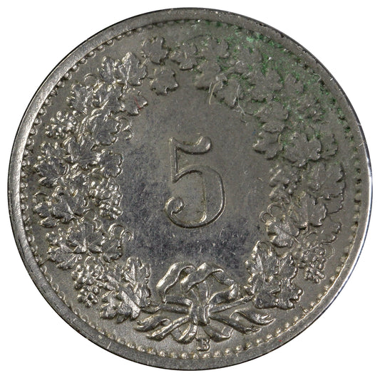 Switzerland 1932B 5 Rappen Almost Uncirculated (AU50)
