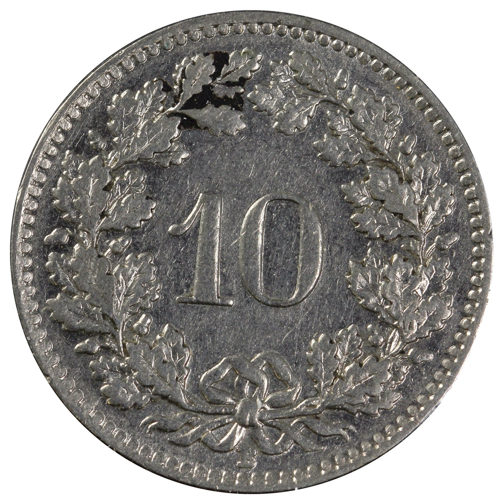 Switzerland 1932B 10 Rappen Almost Uncirculated (AU50)