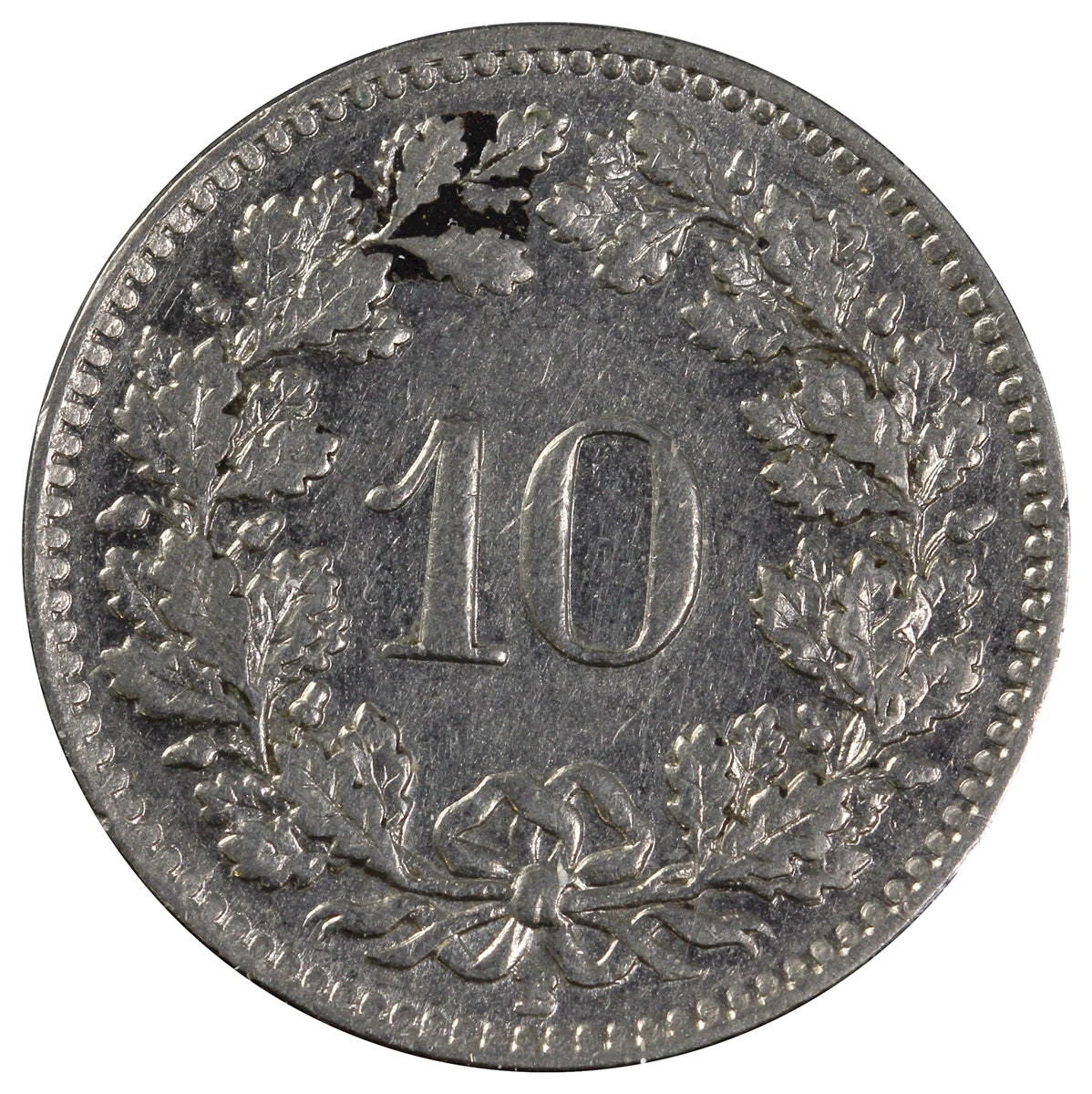 Switzerland 1932B 10 Rappen Almost Uncirculated (AU50)