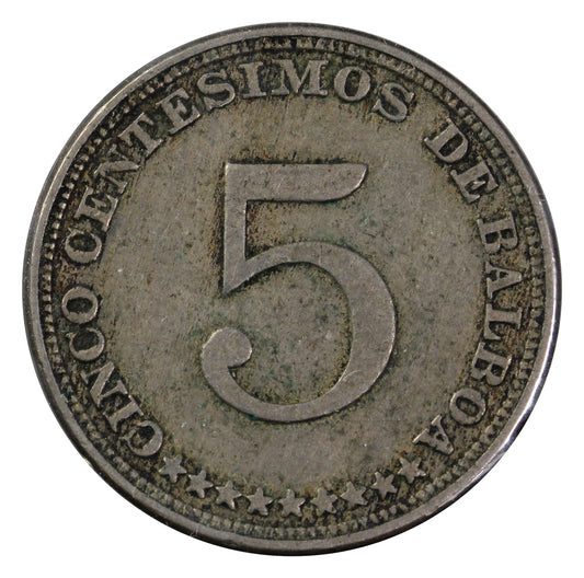 Panama 1932 5 Centesimos VF-EF (VF-30)