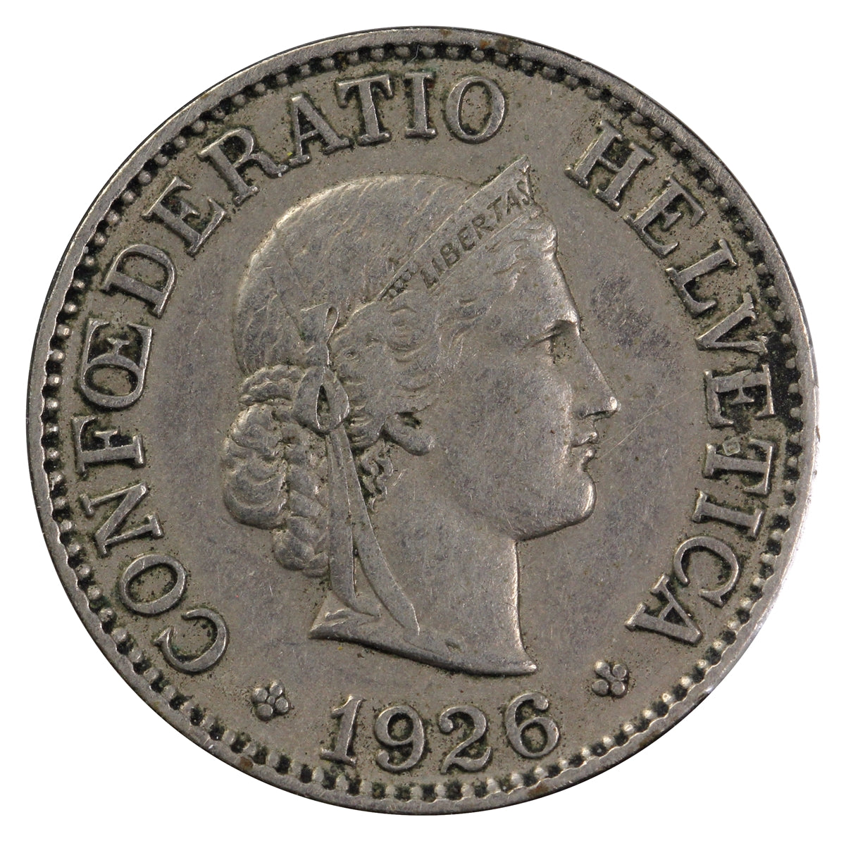 Switzerland 1926B 10 Rappen Extra Fine (EF40)