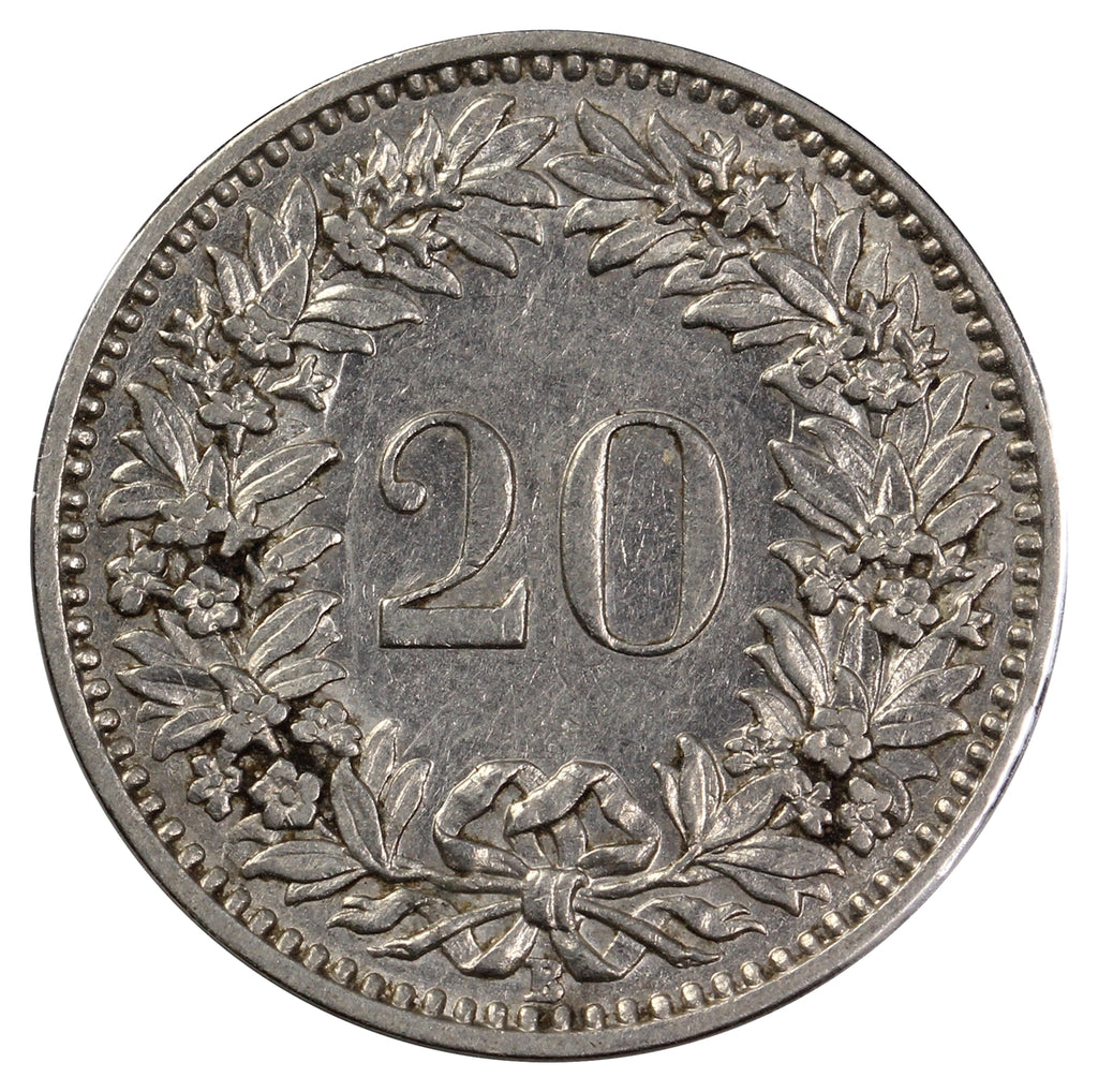 Switzerland 1927B 20 Rappen Extra Fine (EF40)