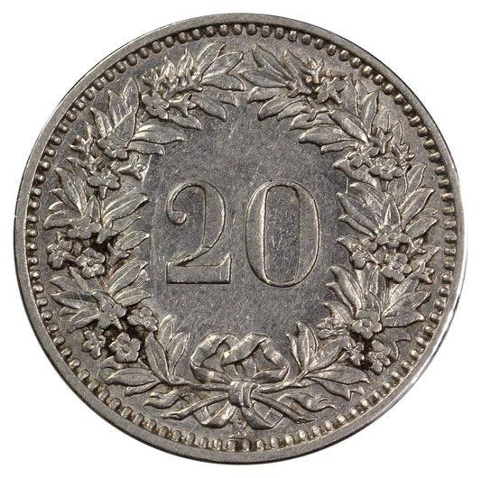 Switzerland 1927B 20 Rappen Extra Fine (EF40)