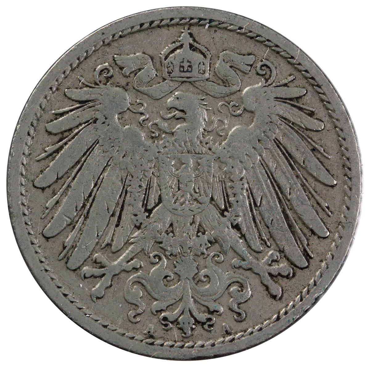 German Empire 1902A 10 Pfennig Extra Fine (EF40)