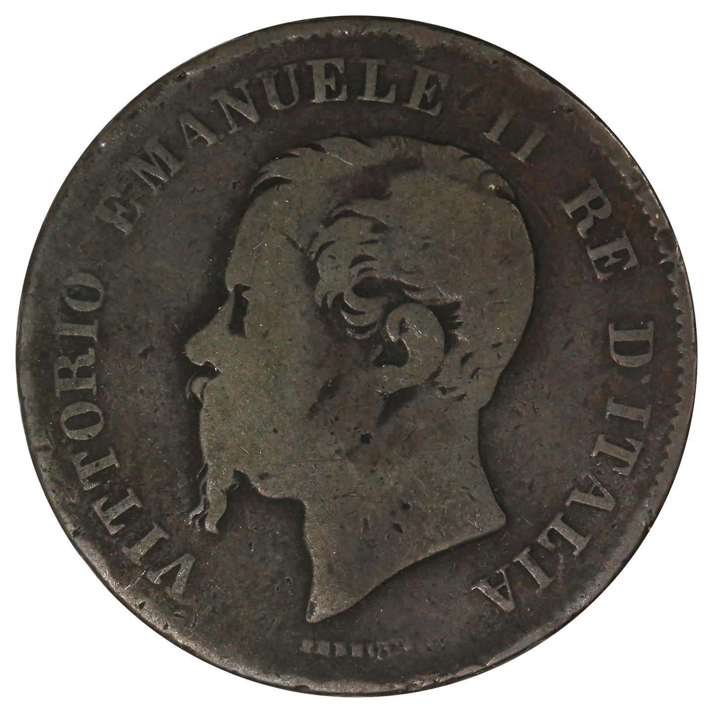 Italy 1861M 5 Centesimi Very Fine (VF20)