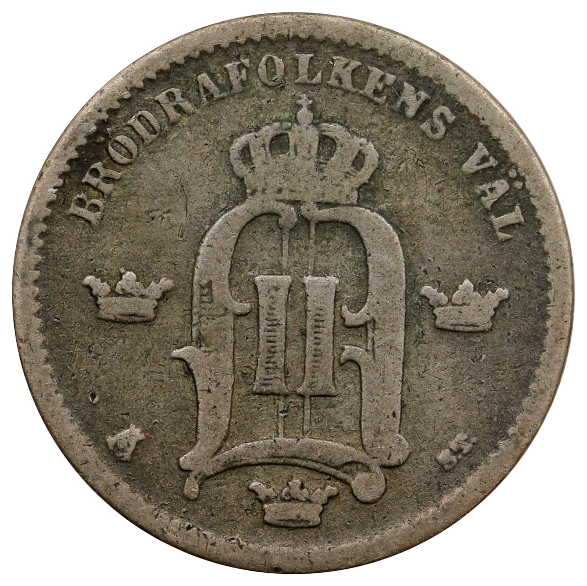 Sweden 1875ST  10 Ore F-VF (F15) $