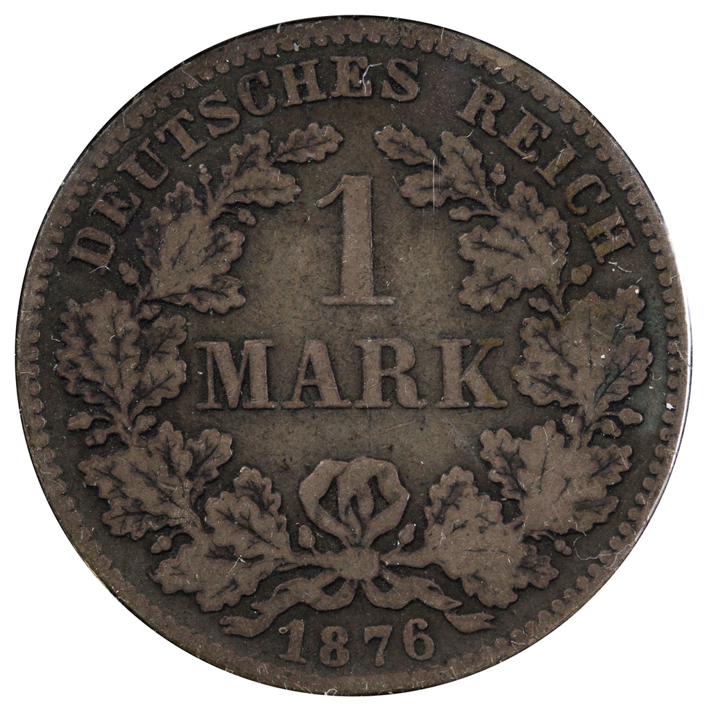 German Empire 1876D Mark VF-EF (VF30)