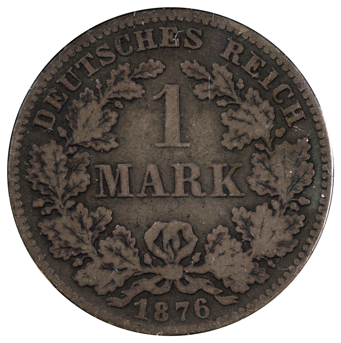 German Empire 1876D Mark VF-EF (VF30)