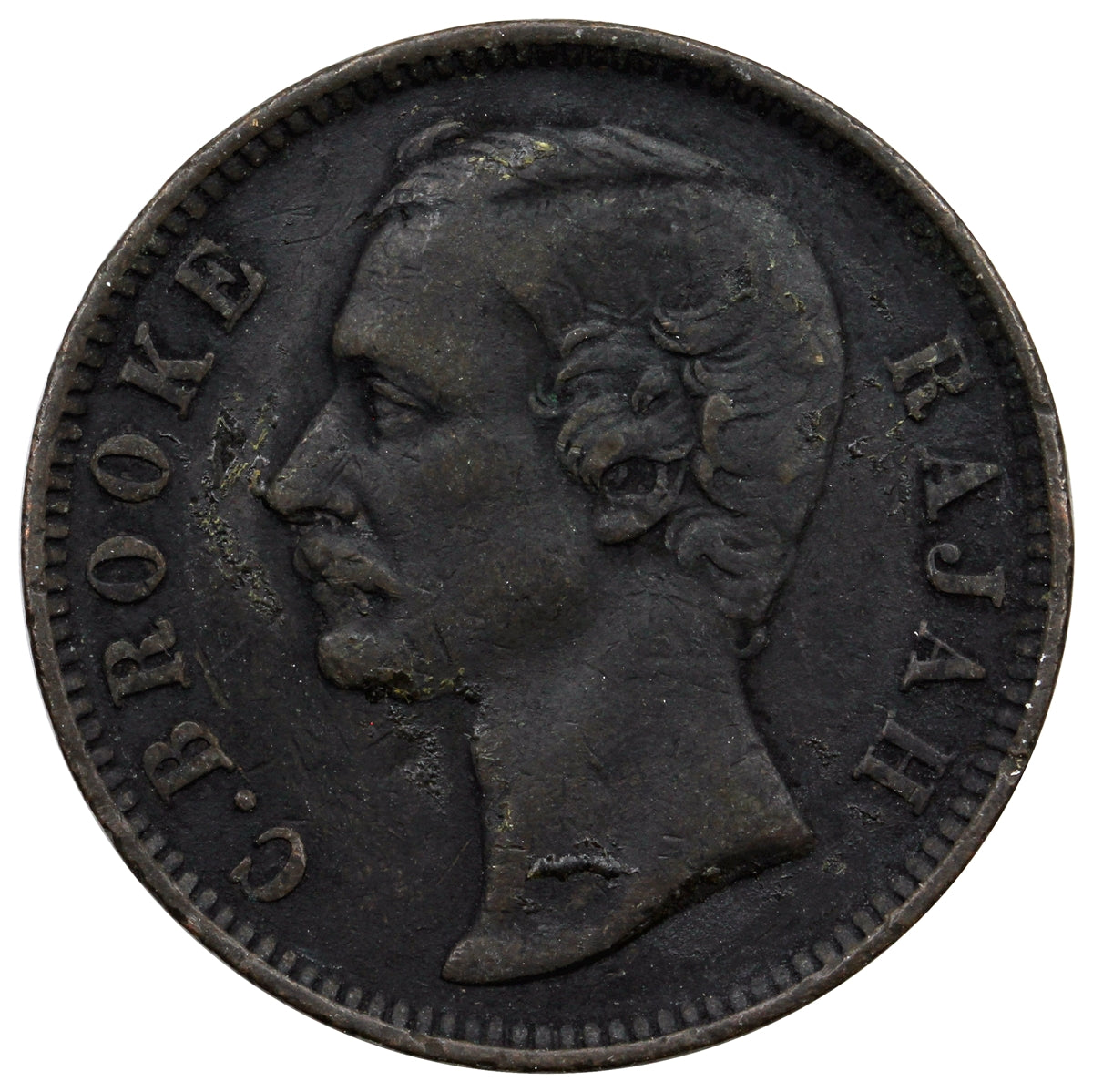 Sarawak 1886 Cent Extra Fine (EF40) $