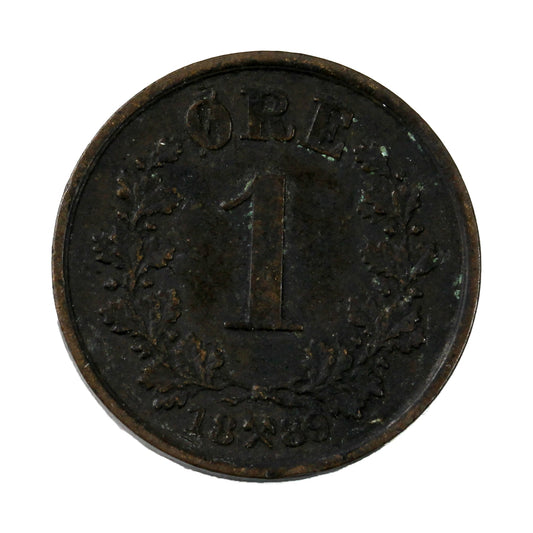 Norway 1889 Ore Almost Uncirculated (AU-50)