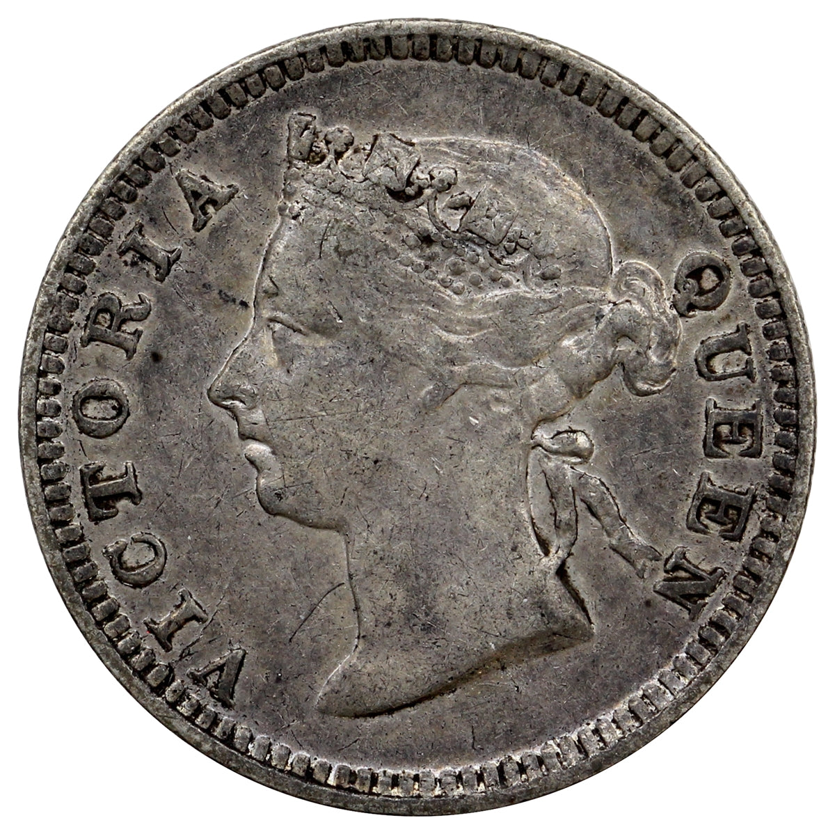 Straits Settlements 1901 5 Cents Extra Fine (EF40) $