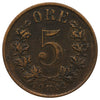Norway 1902 5 Ore Extra Fine (EF-40) $