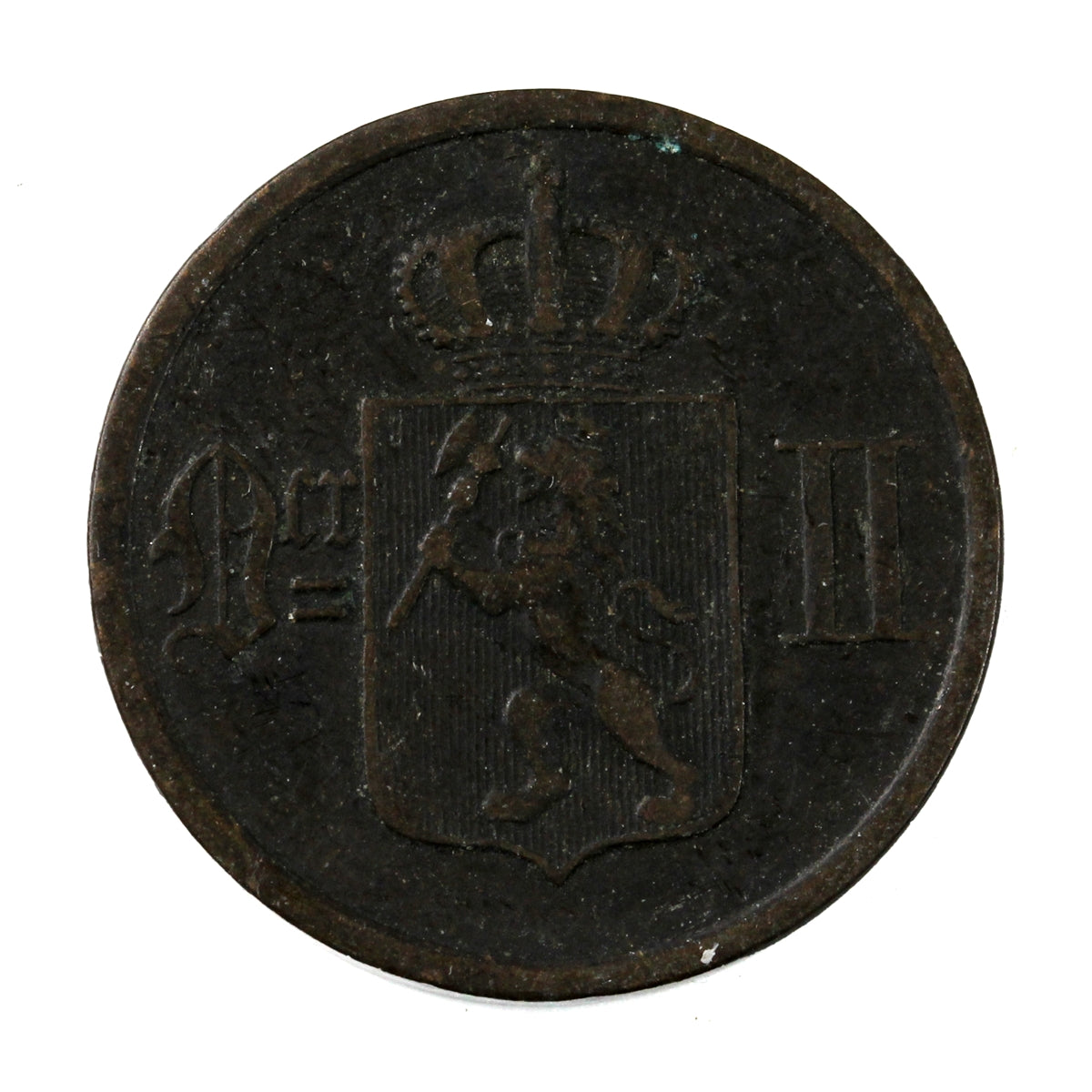 Norway 1891 2 Ore Extra Fine (EF-40)