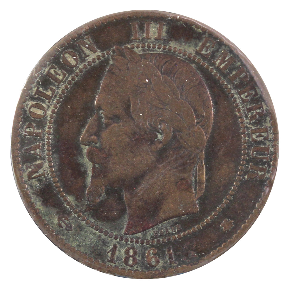France 1861A 10 Centimes Extra Fine (EF40)