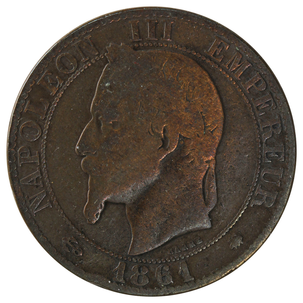 France 1861A 5 Centimes Very Fine (VF20)