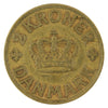 Denmark 1925HCN GJ 2 Kroner VF-EF (VF30)
