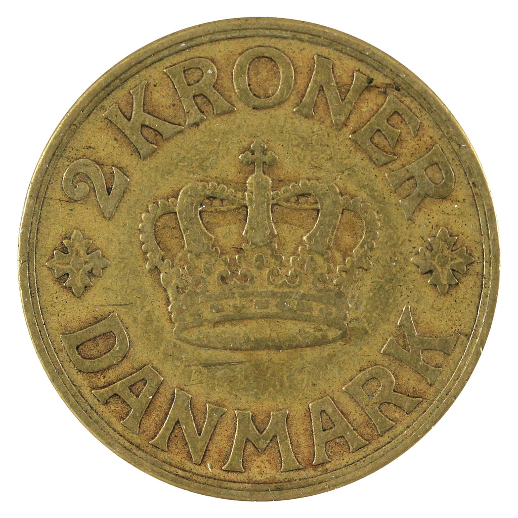 Denmark 1925HCN GJ 2 Kroner VF-EF (VF30)