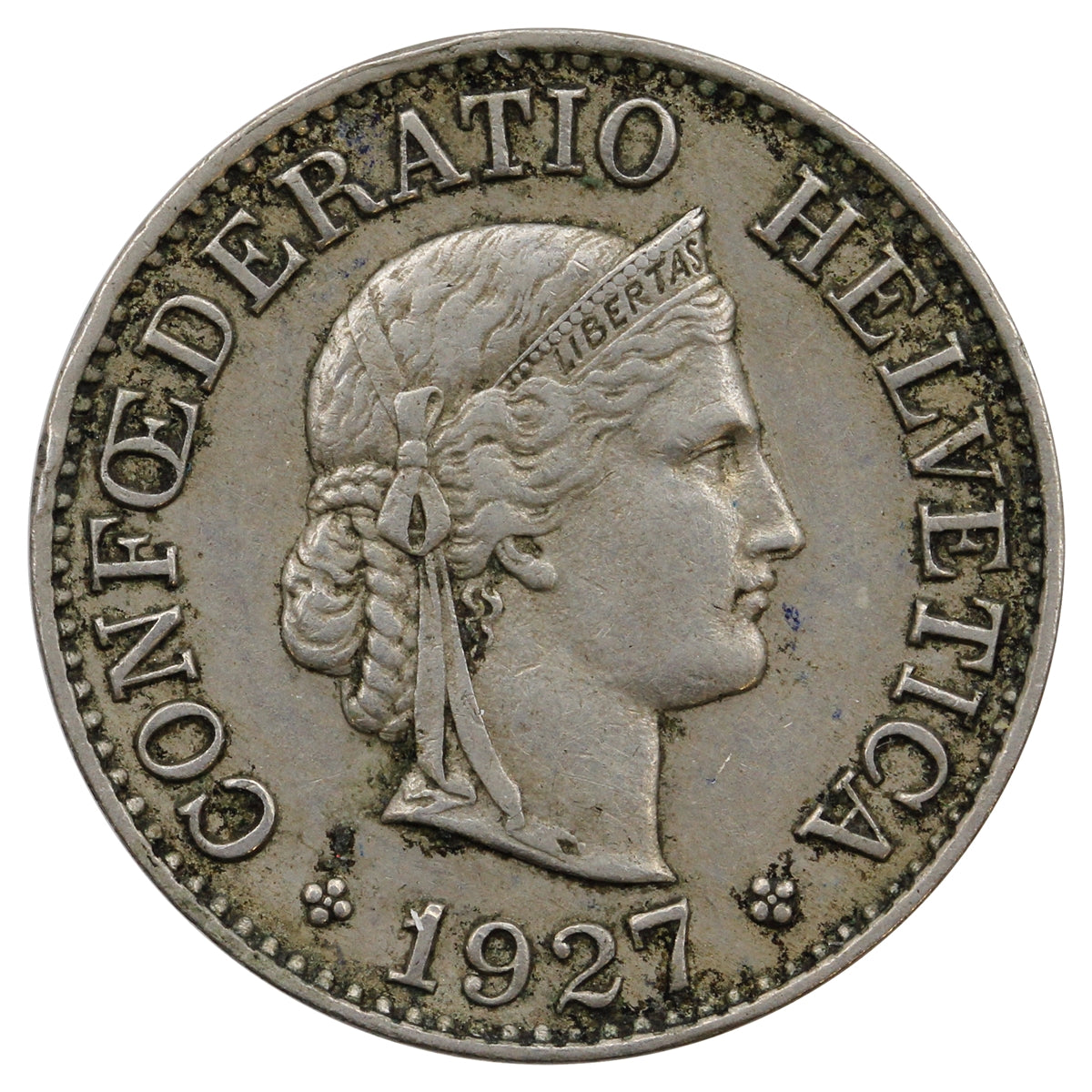 Switzerland 1927B 10 Rappen Extra Fine (EF40)