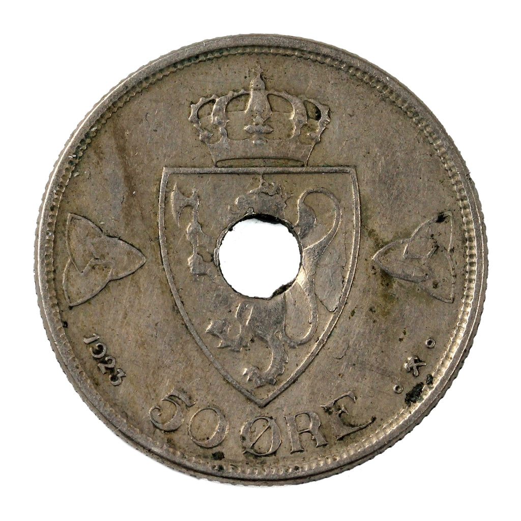 Norway 1923 50 Ore VF-EF (VF30)