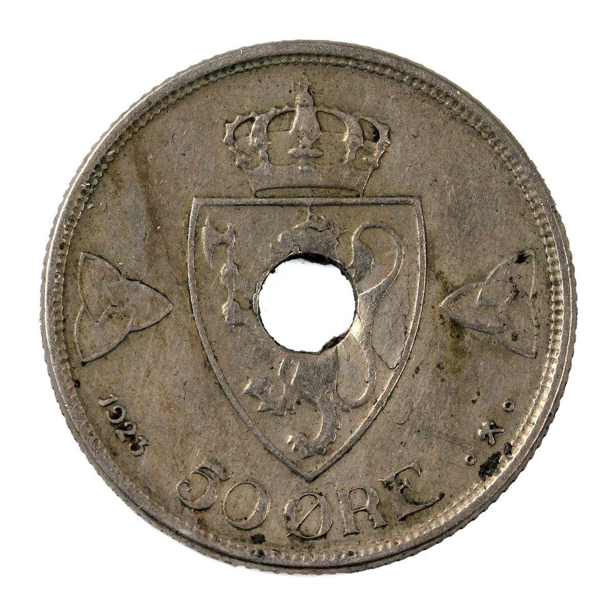 Norway 1923 50 Ore VF-EF (VF30)
