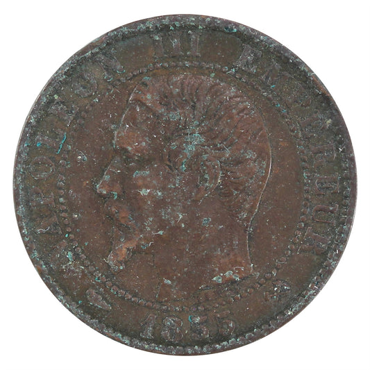 France 1855B 5 Centimes Extra Fine (EF-40)