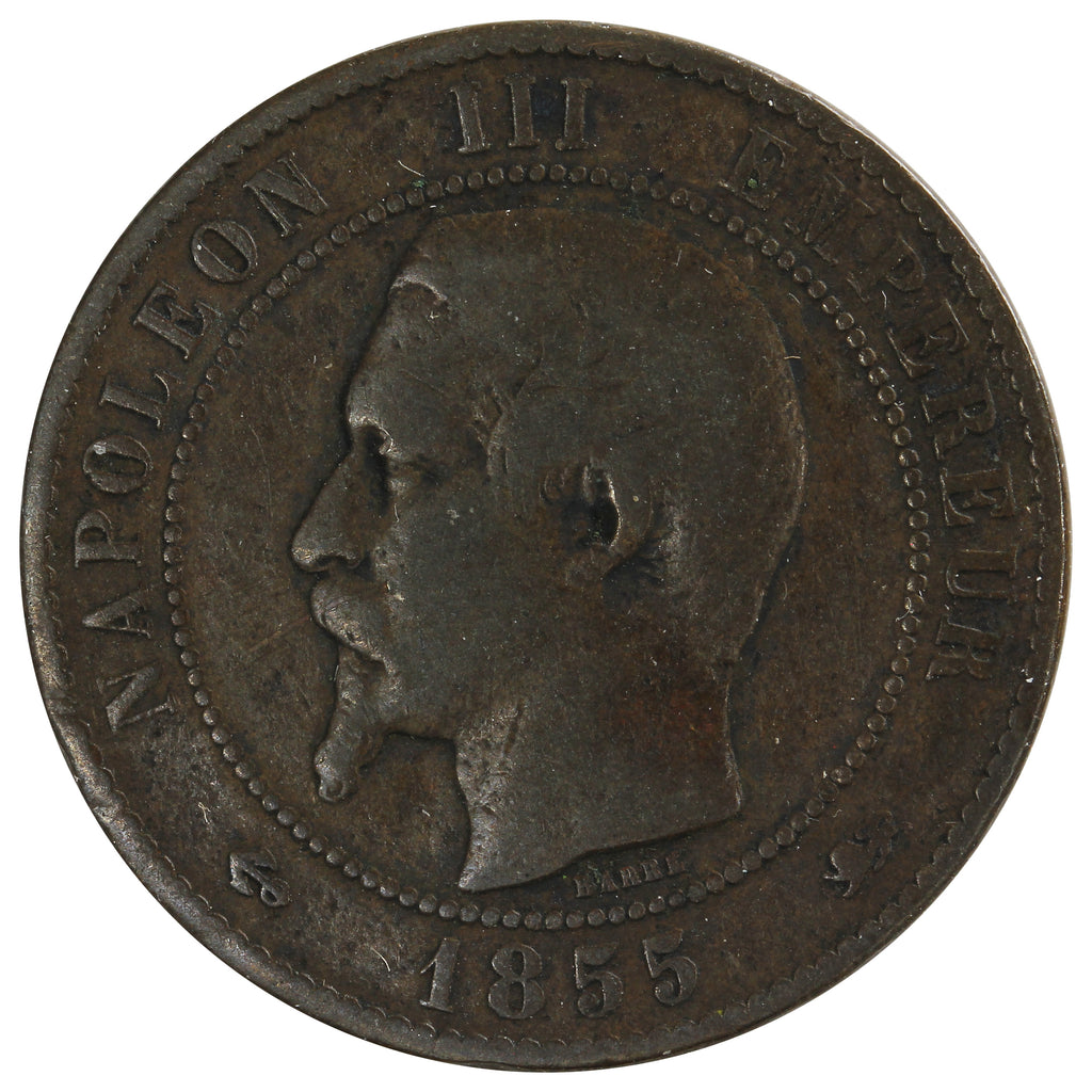 France 1855D 10 Centimes Very Fine (VF20)