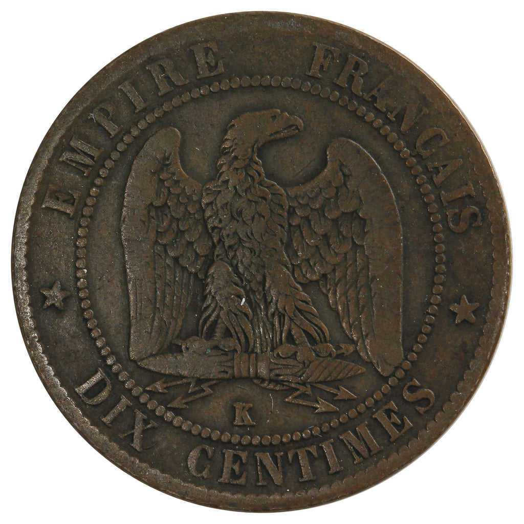 France 1862K 10 Centimes Extra Fine (EF40)