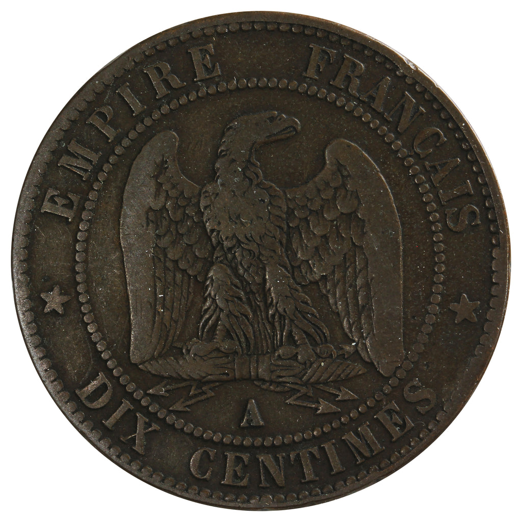 France 1863A 10 Centimes Extra Fine (EF40)