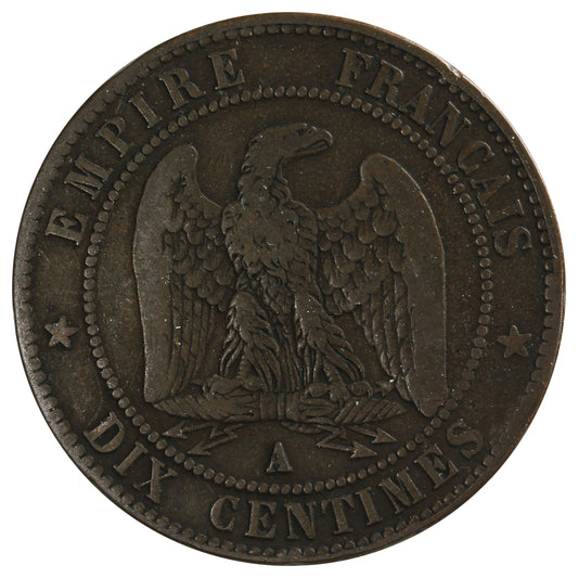 France 1863A 10 Centimes Extra Fine (EF40)