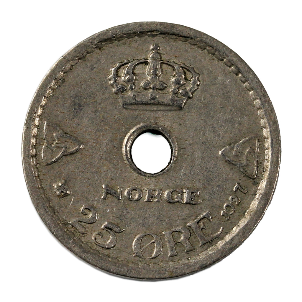 Norway 1927 25 Ore Extra Fine (EF-40)