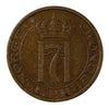 Norway 1936 2 Ore Extra Fine (EF-40)