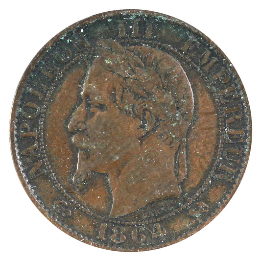 France 1864K 5 Centimes Extra Fine (EF40)