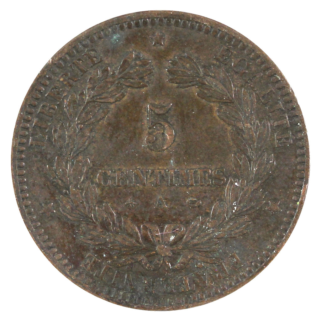 France 1871A 5 Centimes Almost Uncirculated (AU50)