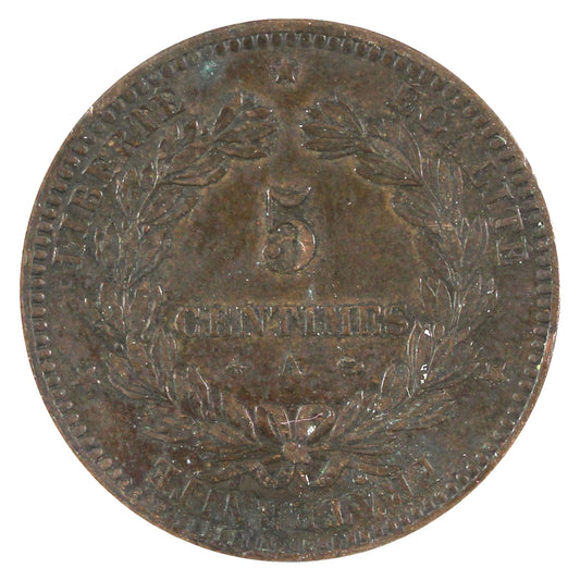 France 1871A 5 Centimes Almost Uncirculated (AU50)