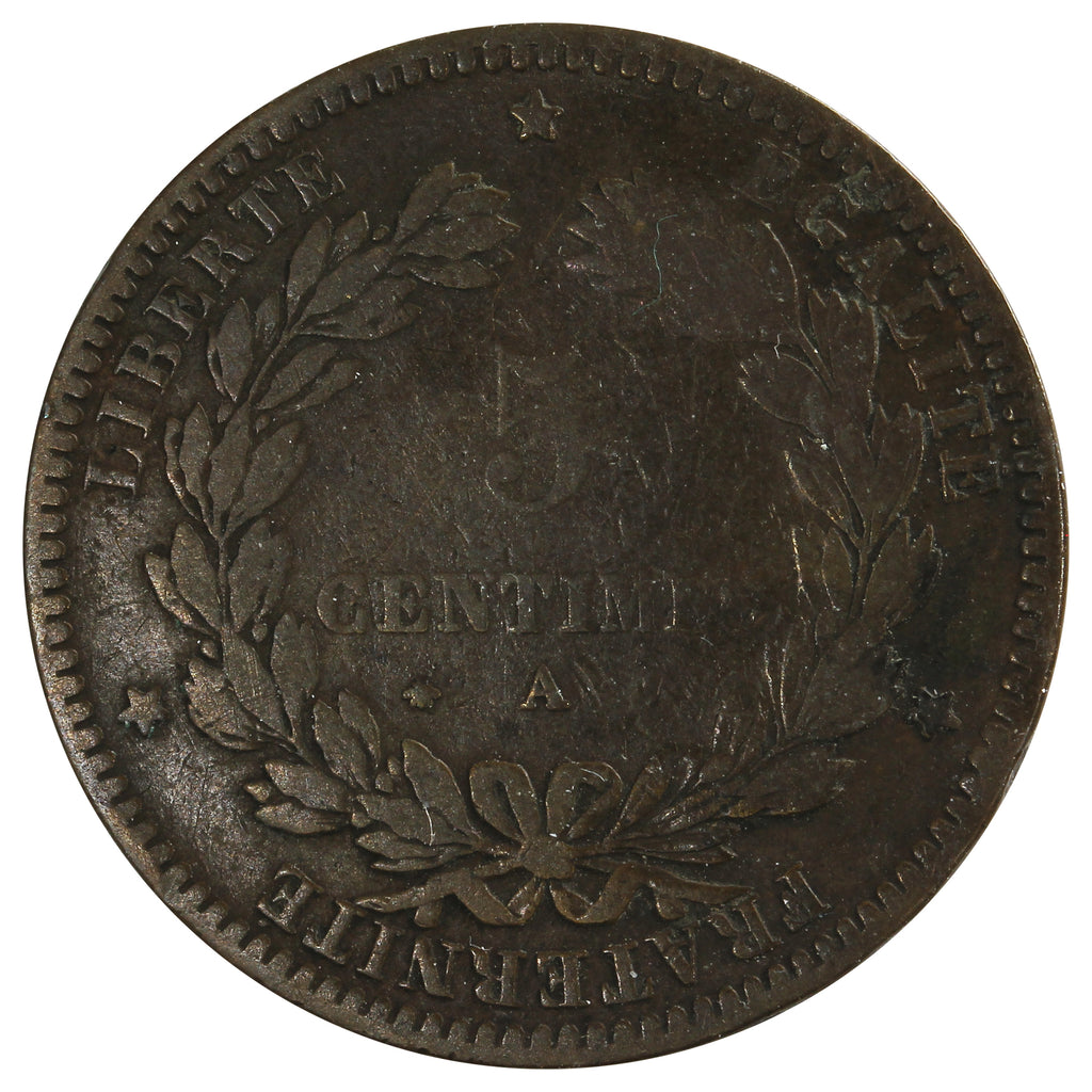 France 1871A 5 Centimes VF-EF (VF30)