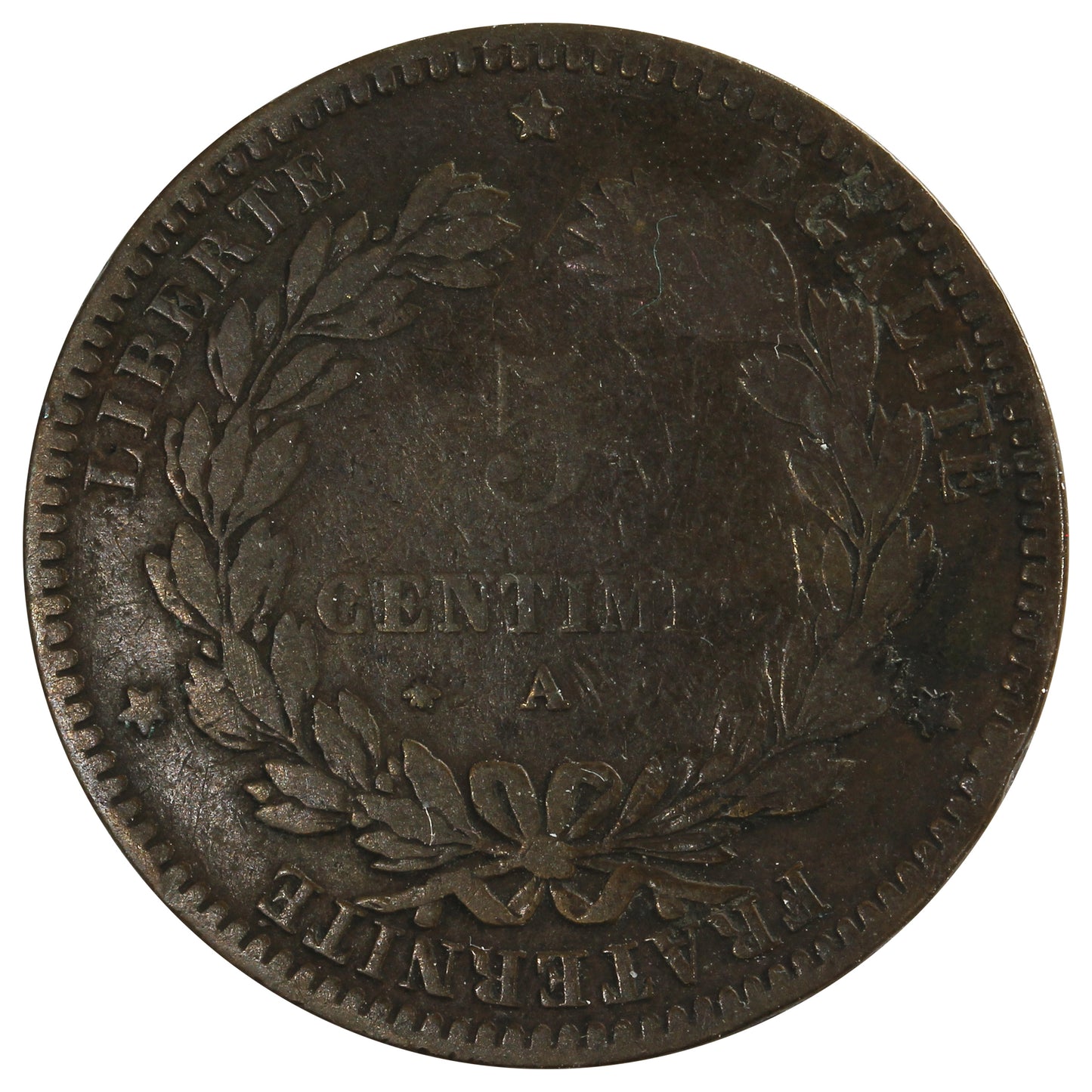 France 1871A 5 Centimes VF-EF (VF30)