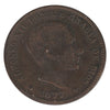 Spain 1877 OM 5 Centimos Extra Fine (EF40) $