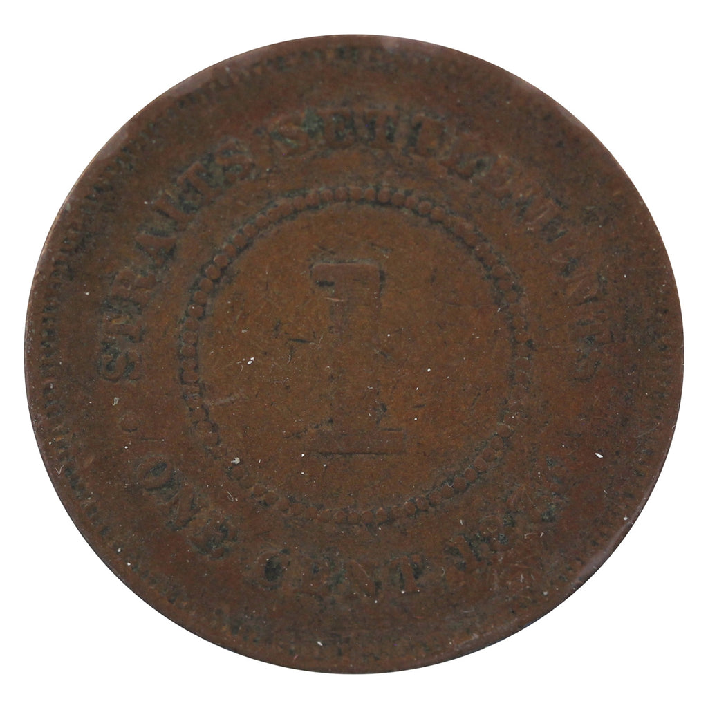 Straits Settlements 1873 Cent Fine (F12)