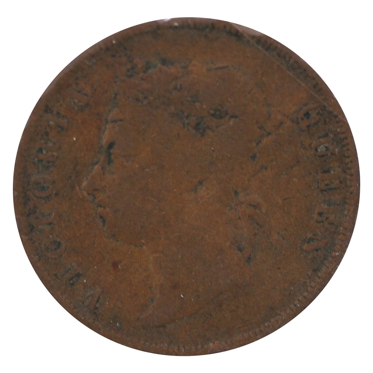 Straits Settlements 1873 Cent Fine (F12)