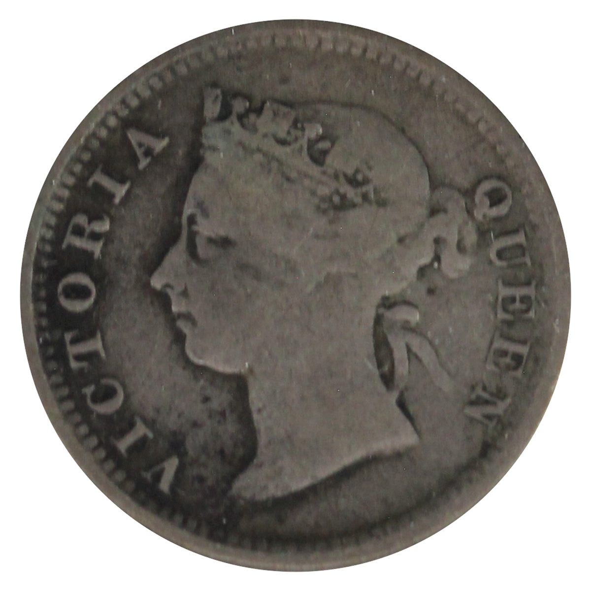 Straits Settlements 1885 5 Cents Very Fine (VF20) $