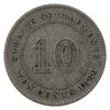 Straits Settlements 1886 10 Cents VF-EF (VF-30) $