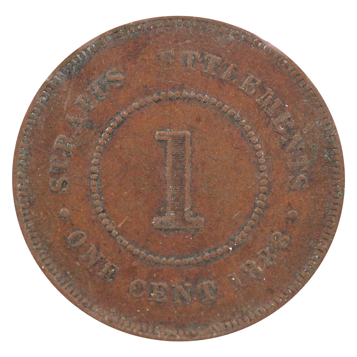 Straits Settlements 1888 Cent VF-EF (VF30) $