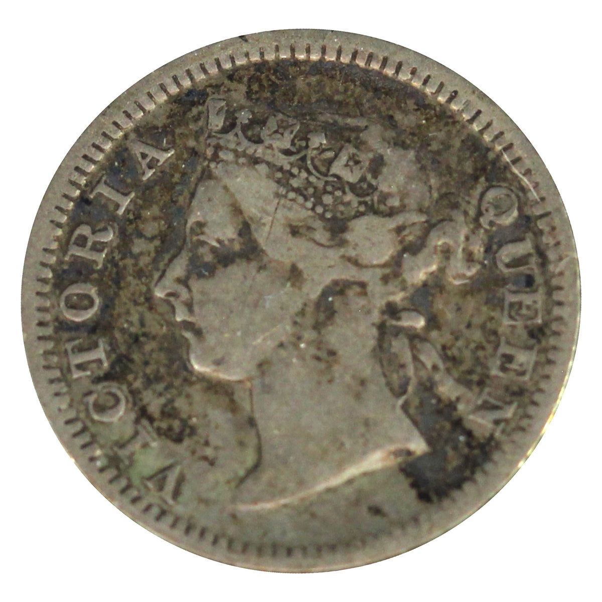 Straits Settlements 1901 5 Cents F-VF (F15)