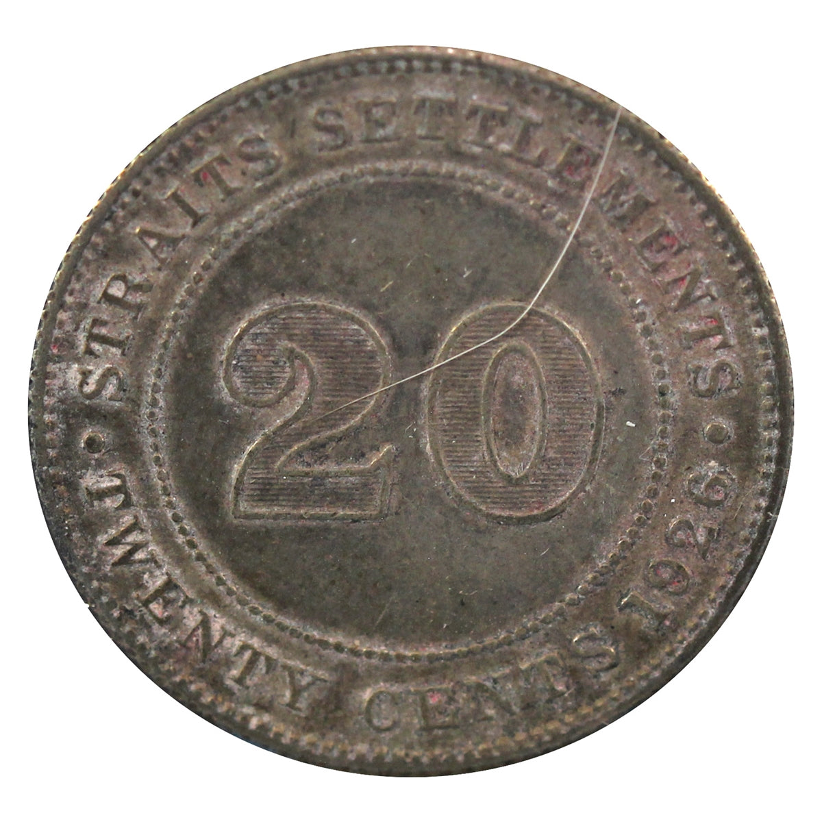 Straits Settlements 1926 20 Cents Extra Fine (EF40)