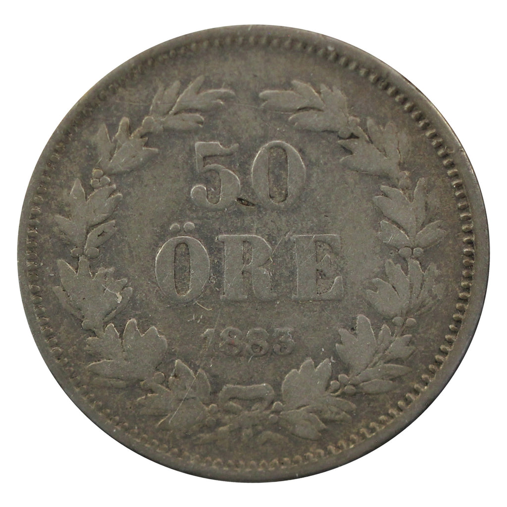 Sweden 1883 EB 50 Ore Very Fine (VF20)