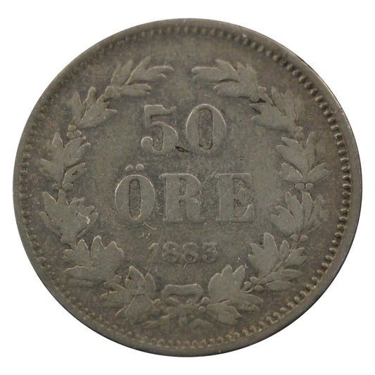 Sweden 1883 EB 50 Ore Very Fine (VF20)