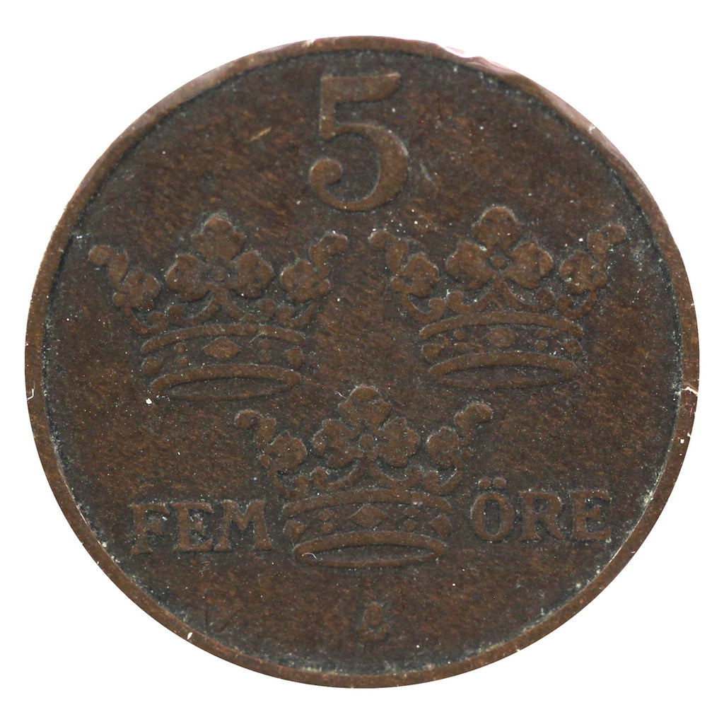Sweden 1911 5 Ore VF-EF (VF30)