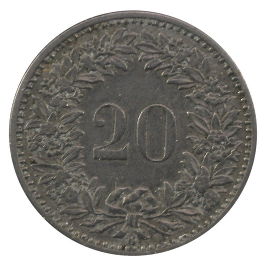 Switzerland 1884B 20 Rappen Extra Fine (EF40)