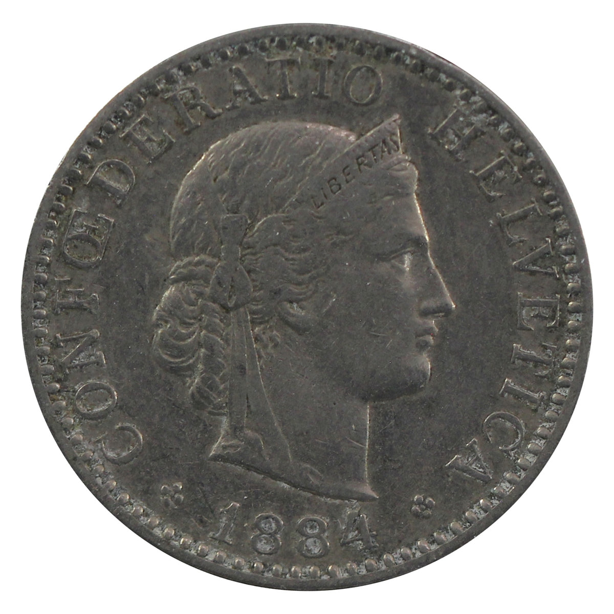 Switzerland 1884B 20 Rappen Extra Fine (EF40)