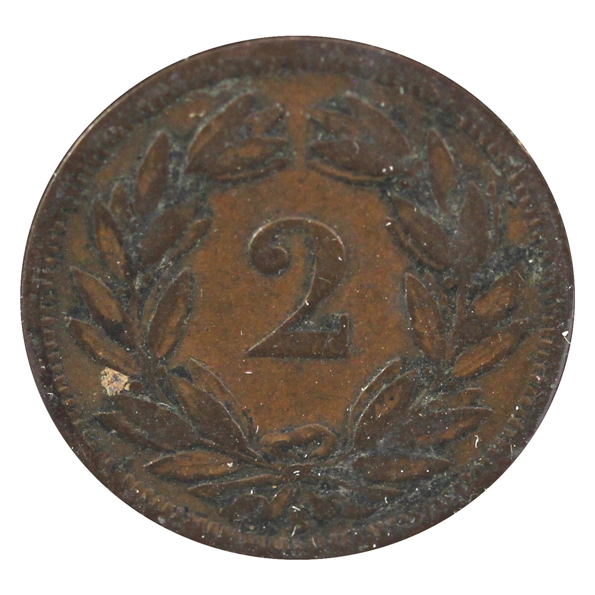 Switzerland 1886B 2 Rappen VF-EF (VF30)